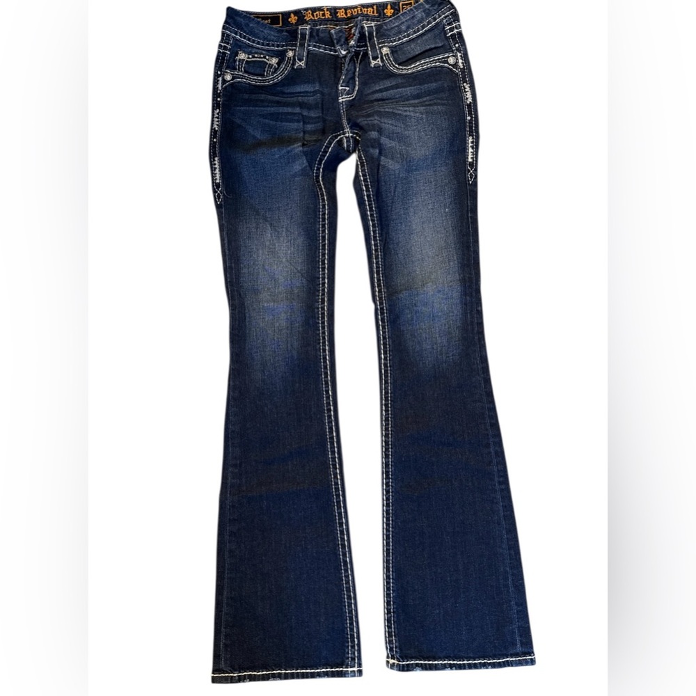 Rock Revival Women's Dark Blue Flare Jeans